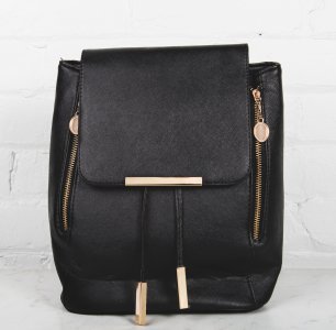 Black gold fashion backpack